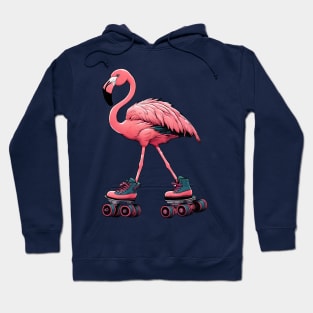 Roller Skating Flamingo Hoodie